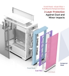 Zalman кутия Case EATX - Z10 DUO White - Mesh/Tempered Glass