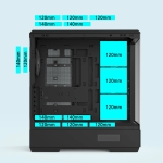 Zalman кутия Case ATX - P50 DS Black - Digital Display, Addressable RGB