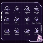 VGN безжична геймърска механична клавиатура Wireless Gaming Mechanical Keyboard - V87 Caribbean Blue - Power Silver Switches [Linear]