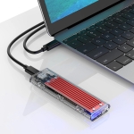 Кутия Orico TCM2-C3 за диск M.2 NVME към USB-C 10Gb/s - червена