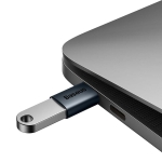 Адаптер Baseus Ingenuity ZJJQ000003 от USB-C мъжко към USB женско, тъмносин