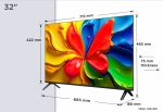 Телевизор TCL 32S49K - 32 inch HD 1366x768, QLED, HDR10, Dolby Audio, Slim design, Multiple viewing mode