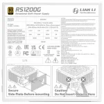 Захранващ блок Lian Li RS 1200W 80+ Gold PCIe 5.1, ATX 3.1, RS Hub - Бял