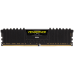 CORSAIR DDR4, 3200MHz 8GB 1x8GB Dimm, Unbuffered, Single Rank, 16-20-20-38, XMP 2.0, Vengeance LPX black Heatspreader, Black PCB, 1.35V