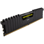 CORSAIR DDR4, 3200MHz 8GB 1x8GB Dimm, Unbuffered, Single Rank, 16-20-20-38, XMP 2.0, Vengeance LPX black Heatspreader, Black PCB, 1.35V