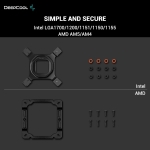 DeepCool охладител CPU Cooler AK400 Zero Dark - LGA1700/AM5
