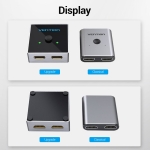 Vention Разклонител превключвател HDMI 2.0 Switcher/Splitter 2-Port Bi-Direction - Grey Aluminium - AFLH0