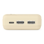 HAMA Външна батерия "Pocket 20", 20000 mAh, Изходи: 2x USB-A, бежов