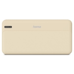HAMA Външна батерия "Pocket 20", 20000 mAh, Изходи: 2x USB-A, бежов