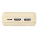 HAMA Външна батерия "Pocket 20", 20000 mAh, Изходи: 2x USB-A, бежов