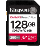 Kingston 128GB SDXC Canvas React Plus SDXC UHS-II 280R/100W U3 V60