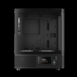 Gamdias кутия Case ATX - ATLAS E2 - 3 x 120 mm A-RGB, Digital Display, Curved Glass