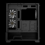 Gamdias кутия Case mATX - AURA GC12 ARGB BK - 6 x 120 mm A-RGB, USB-C, Tempered Glass