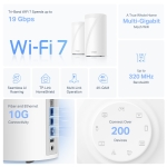 Безжична Wi-fi 7 Mesh система TP-Link Deco BE85(2-pack) BE19000
