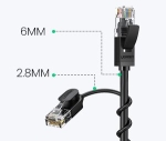 Мрежов кабел Ugreen 70653 Ethernet patchcord RJ45 Cat 6A UTP 1000Mbps 3м - черен