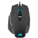 CORSAIR M65 RGB ULTRA Gaming Mouse, Backlit RGB LED, Optical, Silver ALU, Black
