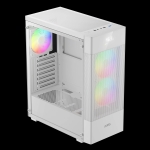 Gamdias кутия Case ATX - AURA GC5 ELITE ARGB WH - Addressable RGB, Mesh, Digital Display