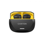 CANYON headset HEXAGON 7 TWS ANC+ENC Wireless Charge Black Yellow