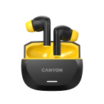 CANYON headset HEXAGON 7 TWS ANC+ENC Wireless Charge Black Yellow