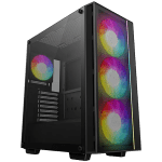 DeepCool MATREXX55 MESH V4 C, Mid Tower, Mini-ITX/Micro-ATX/ATX, 1xUSB3.0, 1x Type-C, 1xAudio, LED Button, 3x140mm ARGB Fans, 1x120mm ARGB Fan, ARGB LED Strip, Tempered Glass, Mesh Panel, Black, R-MATREXX55-BCAGA4-G-4