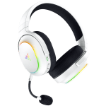 Razer Barracuda X Chroma, Gaming Headset, White, Oval Ear Cushions, 2.4 GHz Wireless / Bluetooth, Breathable Fabric with Memory Foam Cushions, Detachable Razer™ HyperClear Cardioid Mic, 7.1 Surround sound: Only available on Windows 10 64-bit (or higher)
