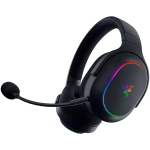 Razer Barracuda X Chroma, Gaming Headset, Black, Oval Ear Cushions, 2.4 GHz Wireless / Bluetooth, Breathable Fabric with Memory Foam Cushions, Detachable Razer™ HyperClear Cardioid Mic, 7.1 Surround sound: Only available on Windows 10 64-bit (or higher)