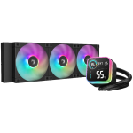 DeepCool LQ360, 360mm CPU Liquid Cooler, 3x120mm ARGB PWM Fans, LED Screen, Anti-Leak Technology, Black, LGA1851/1700/1200/1151/1150/1155, AMD AM5/AM4, 5Y, R-LQ360-BKLSMW-G-1