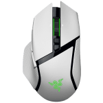 Razer Basilisk V3 Pro 35K, White, Gaming Mouse, HyperSpeed Wireless, Bluetooth, Focus Pro 35K Optical Sensor Gen-2, 35000 DPI, Configurable Razer HyperScroll Tilt Wheel, Up to 140 Hours on Razer™ HyperSpeed Wireless