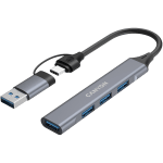 CANYON hub DS-02 4in1 USB-A/C Grey