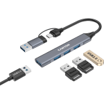 CANYON hub DS-02 4in1 USB-A/C Grey
