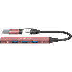 CANYON hub DS-02 4in1 USB-A/C Pink
