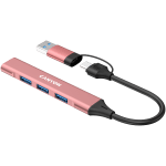 CANYON hub DS-02 4in1 USB-A/C Pink