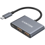 CANYON hub DS-3 3in1 USB-C Dark Grey