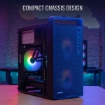 AeroCool кутия Case mATX - CS-109-G-BK-v1 - FRGB, Tempered Glass
