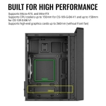 AeroCool кутия Case mATX - CS-109-G-BK-v1 - FRGB, Tempered Glass