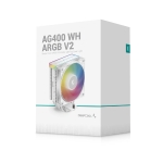 DeepCool охладител CPU Cooler AG400 White - Addressable RGB V2 - LGA1851/AM5