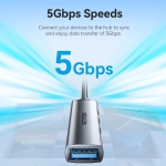 Vention хъб USB3.0 HUB 4 port Aluminium - CKOHB