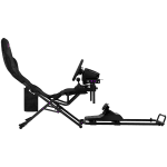 LORGAR FLEX RAF1, Sim Racing Cockpit Advanced, Foldable, 150x72x113 cm-playing, 38x72x126cm-folded, Black