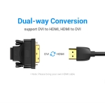 Vention Адаптер Adapter DVI M / HDMI F Gold plated - ECDB0