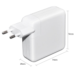 Makki зарядно за лаптоп заместител Laptop Adapter Apple - 61W TYPE-C With USB-C Cable - MAKKI-NA-AP-37