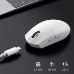 MCHOSE професионална геймърска мишка G3 V2 White - Wireless Gaming Mouse - 1K, Omron Mechanical