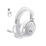 MCHOSE безжични геймърски слушалки Wireless Gaming Headphones - V9 Pro Icy White - Bluetooth , 2.4G