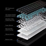 MCHOSE геймърска механична клавиатура Gaming Mechanical Keyboard Ace 60 Pro - 8K, TTC Uranus Magnetic Switch - Standard [Linear] (English US), White