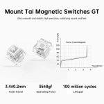 MCHOSE геймърска механична клавиатура Gaming Mechanical Keyboard Ace 68 Air - 8K, Mount Tai Magnetic Switch GT [Tactile] (English US), White