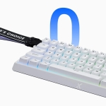 MCHOSE геймърска механична клавиатура Gaming Mechanical Keyboard Ace 68 - 8K, Ice Blue Magnetic Switch [Linear] (English US), White