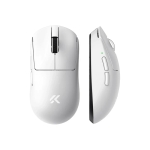 MCHOSE професионална геймърска мишка A7 V2 Ultra White - Wireless Gaming Mouse - Dual 8K, Omron Mechanical