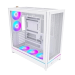Montech кутия Case ATX - HS01 PRO (W) - 5 x 120 mm ARGB Fans, USB-C, White
