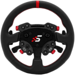SIMAGIC GT1 Round Steering Wheel with GT Pro Hub(K)| Shifter & Clutch Paddles, Leather,QR70 Included. S207