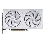 MSI Video Card NVIDIA GeForce RTX 5060 Ti 8G VENTUS 2X OC WHITE PLUS, 8GB GDDR7, 128-bit, 2617 MHz Boost, 4608 CUDA Cores, PCIe 5.0 (x8), 3x DP 2.1b, HDMI 2.1b, RAY TRACING, Dual Fan, 180W TDP, 8-pin PCIe Power, G-SYNC, 2-Slot, 3Y