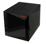 Мрежов сторидж Asustor Nimbustor AS5404T, 4 Bay NAS, Quad-Core 2.0GHz CPU, Dual 2.5GbE Ports, 4GB SO-DIMM DDR4 (Max. 16GB), Four M.2 SSD Slots (Diskless), 3x USB 3.2 Gen 1 Type A, WOW (Wake on WAN), WOL, System Sleep Mode, AES-NI hardware encryption, Blac
